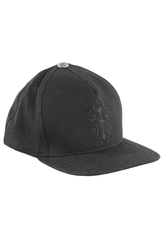 CHROME HEARTS BLACK COTTON BASEBALL CAP ONE SIZE