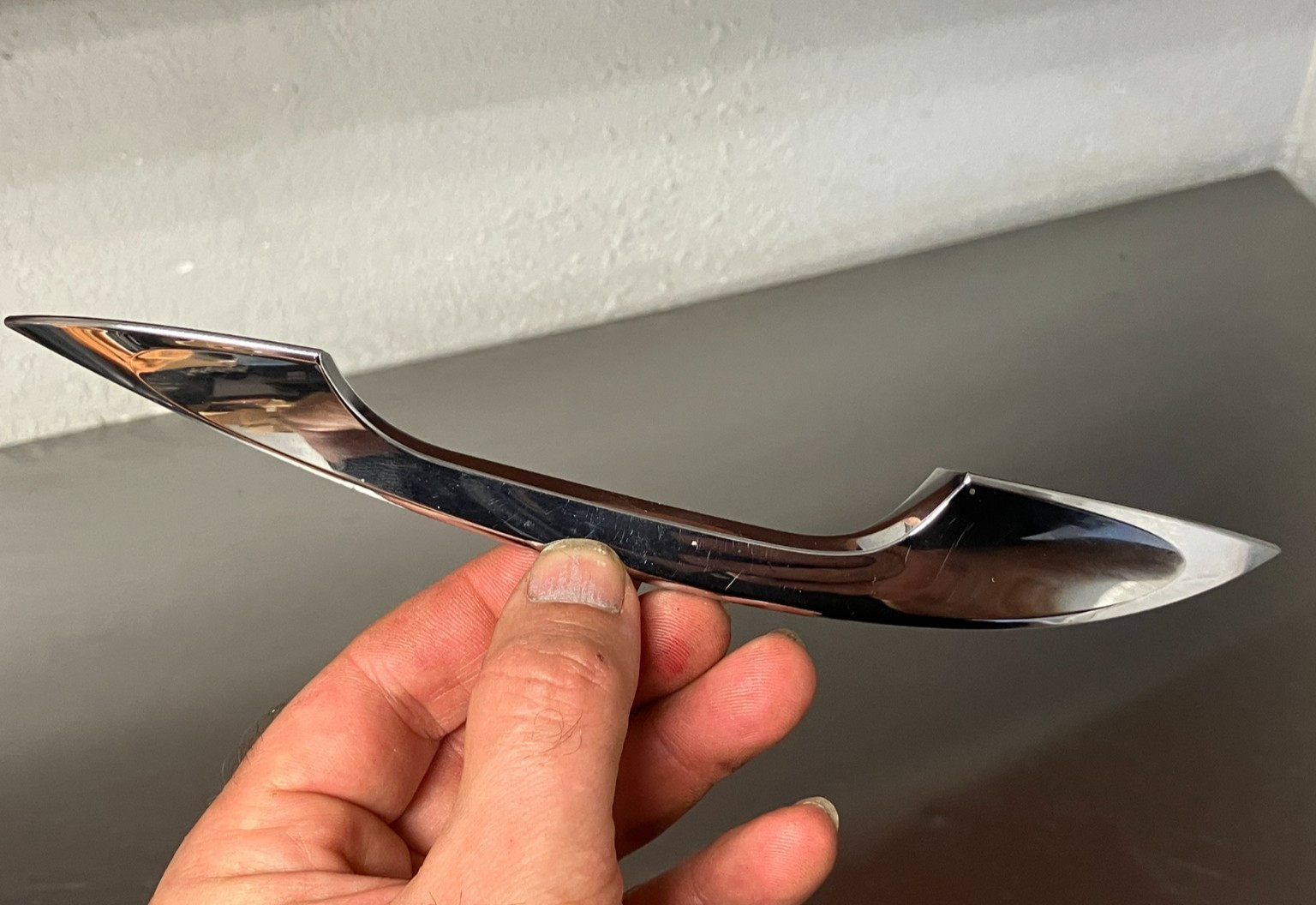 2018-2024 bentley continental gt iii 3 left chrome door handle molding trim oem