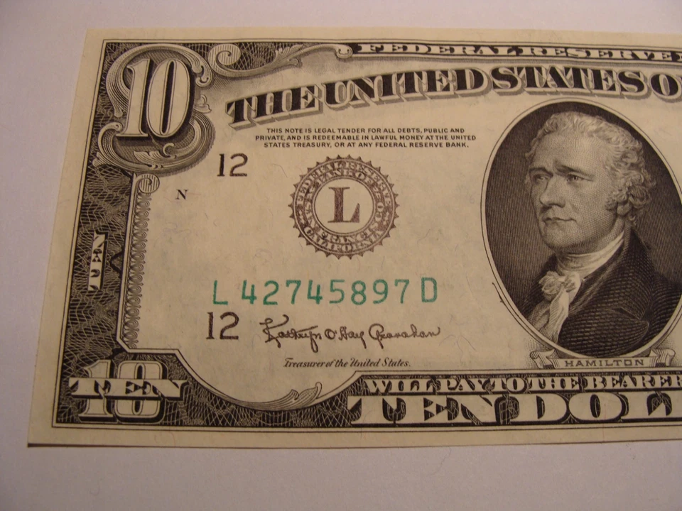 1950-E $10 Federal Reserve Note - nearly CU! - Image 2 of 4