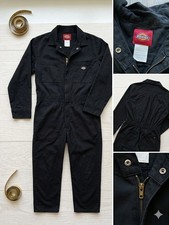 Dickies women coveralls jumpsuit cotton long sleeve black retro vintage workwear
