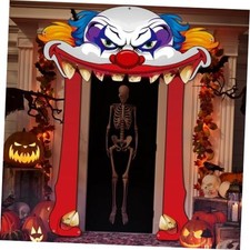 Halloween Clown Door Banners Creepy Carnival Decorations Scary Creepy Clown