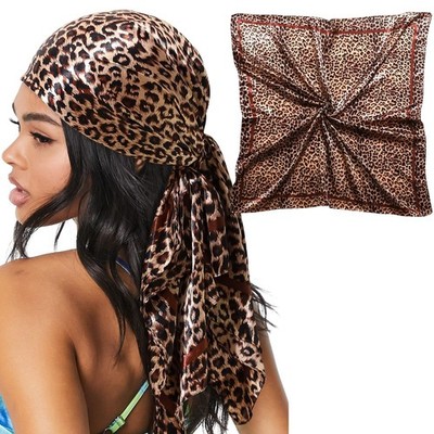 35'' Large Satin Head Scarf for Women Silk Hair Scarf Solid Color Hair Bandana...