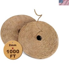 Multi-Purpose 1000FT Natural Jute Twine - Perfect for Arts, Crafts, Gardening