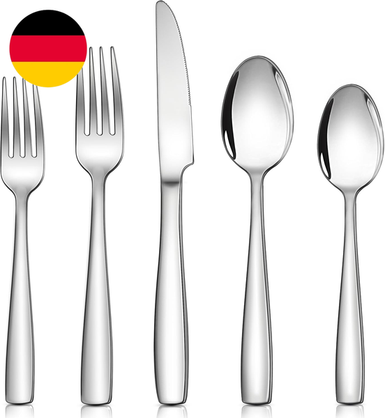 Homikit Besteck Set, 30-Teilig Besteckset FüR 6 Personen, Edelstahl Poliert Essb-image