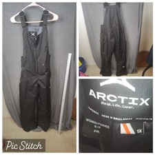 Women's Arctix Black Ski Snow Bib Snowboard Overall Pants Small 4-6 Inseam 31