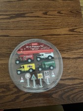 Coca Cola 38oz Popcorn Tin Cover With 4 Delivery Trucks, Signs & Cones