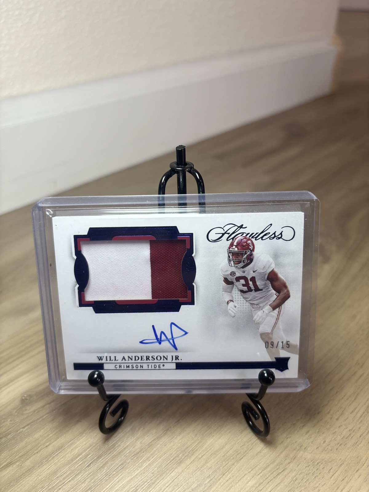 Will Anderson Panini Flawless Collegiate Flawless Rookie Patch Autograph Horizontal #RPAHWIA Base