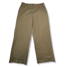 Pinko High Waist Wide Leg Stretch Pants SIZE 10 Brown Cuffed Made in Italy
