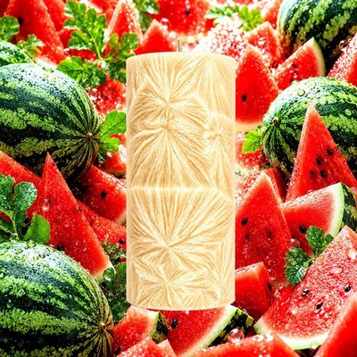 Juicy Watermelon Pillar Candle - 4 Sizes - Choose Your Colour