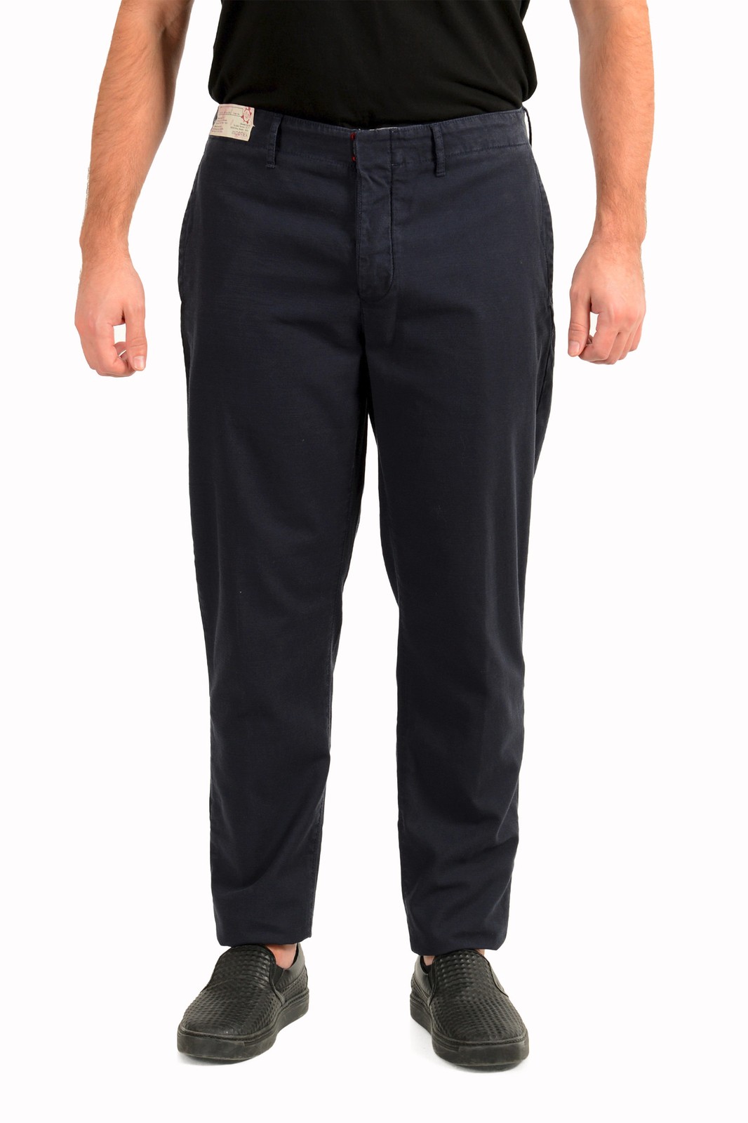 Повседневные брюки Incotex Slowear мужские выцветшего синего цвета с широким кроем и рисунком 80 размер US 36 IT 52 27290₽