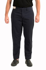 Incotex Slowear Men's Faded Blue Wide Fit Pattern 80 Casual Pants US 36 IT 52