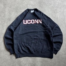 Vintage UConn Crewneck Sweatshirt Mens Large Navy Blue Y2K Champion Collegiate