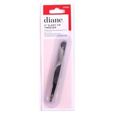 Diane 4" Slant Tip Tweezers   Precision Stainless Steel Eyebrow  Hair Removal