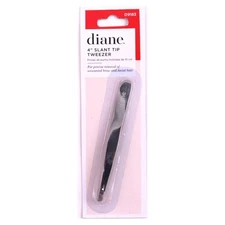 Diane 4" Slant Tip Tweezers – Precision Stainless Steel Eyebrow & Hair Removal