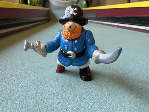 VTG 1994 Fisher Price Great Adventures 2.5" Blue Pirate Captain Poseable Figure - Picture 2 of 10