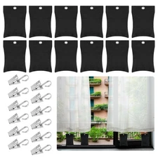 12 Pack Outdoor Curtain Weights, 17.6oz Reusable Outdoor Curtain Sandbag Weig...