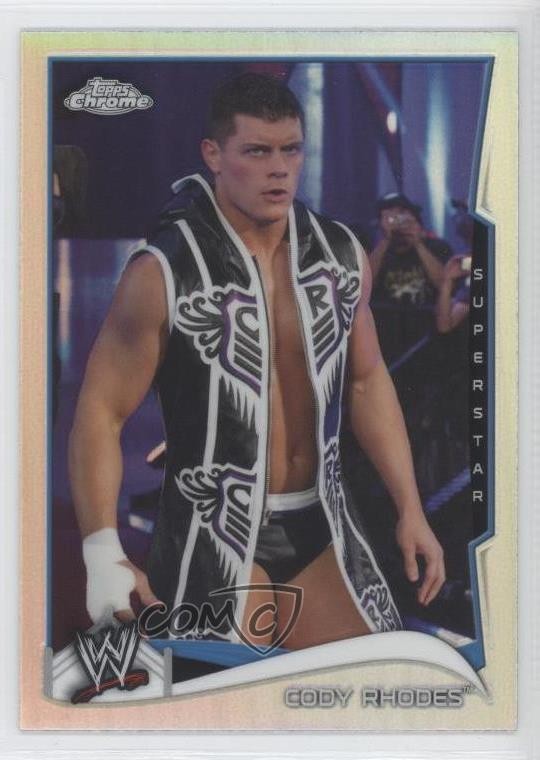 2014 Topps Chrome WWE Refractor Cody Rhodes #62 0ad