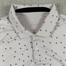 Nike Dri-Fit Men  s Large Standard Fit Pink Geometric AOP Golf Polo Shirt