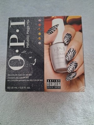 O.P.I Metallic Mega Mix Color Nail Gel Polish Box Set NIB