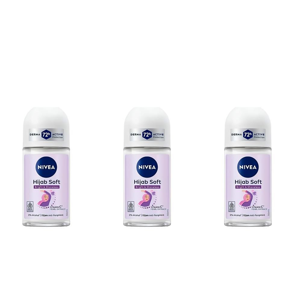 Nivea Hijab Soft Antiperspirant Roll-On 50ml - Pack of 12 - Image 3