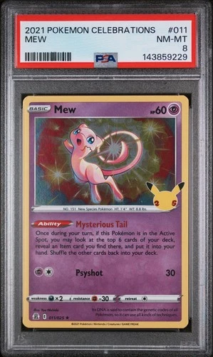2021 POKEMON CELEBRATIONS #011 MEW PSA 8