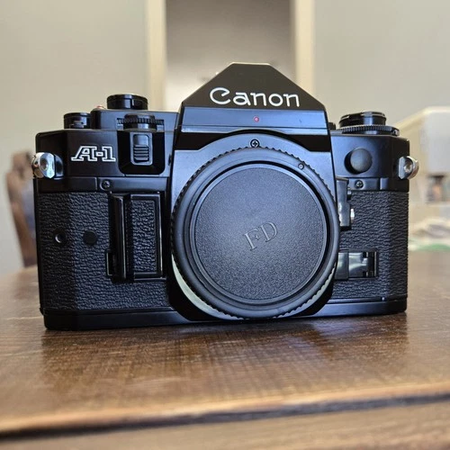 Canon A1 A-1 35mm Film SLR Camera Body Black for Parts or Repair