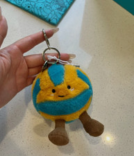 Jellycat Amuseables Sports Volleyball Plush Bag Charm Keychain NWT 2026