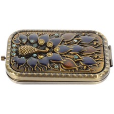  Vintage Peacock Mirror Foldable Mirror Hand Mirror Women Makeup Mirror Pocket