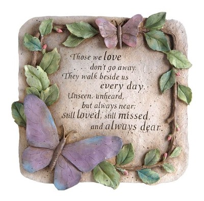 Evergreen Those We Love Don't Go Away Garden Memorial Stone | Outdoor Safe | ...