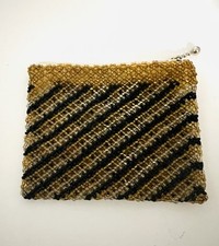Vintage Glass Seed Beads Mesh Evening Coin Purse 4  /3  .