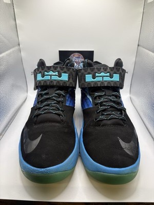 Nike LeBron GS Air Akronite Black/Beta Blue/Cyan 819832-004 Youth Size 6.5Y