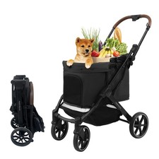 pet Stroller, Suitable for Small and Medium-Sized Dogs, Advanced Four-Wheel S...