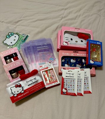 Hello Kitty Self care Bundle Crème Shop X Sanrio OPI Polish Set Masks & More NWT