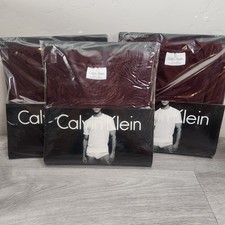 Vintage Calvin Klein Maroon Undershirts Size L Cotton Y2K 1999 Style U9078 Crew