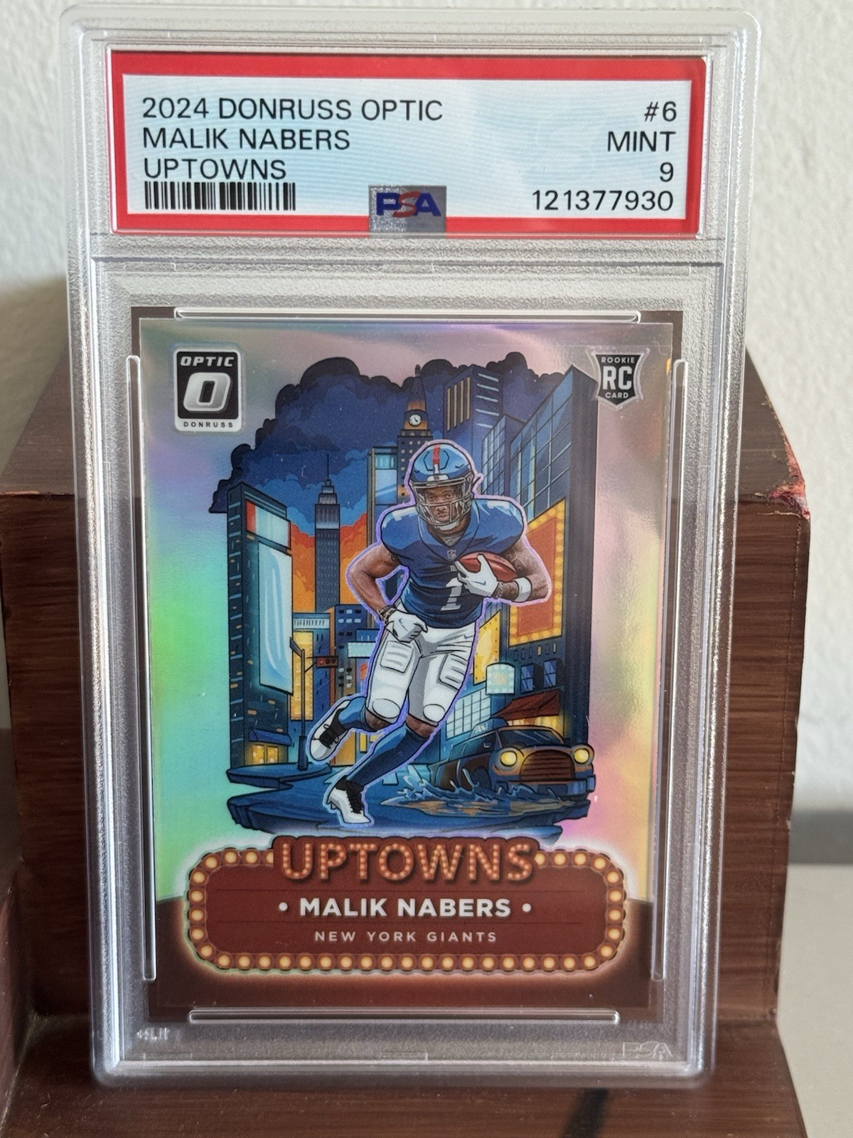 2024 Panini Donruss Optic Uptowns Malik Nabers #6 PSA 9 Rookie - Giants RC