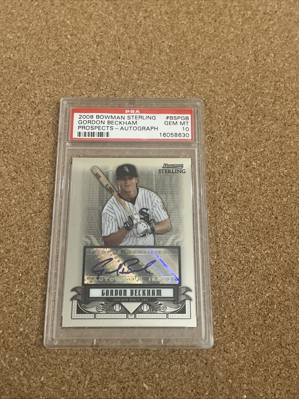 Gordon Beckham 2008 Bowman Sterling Prospects Rookie Auto PSA 10