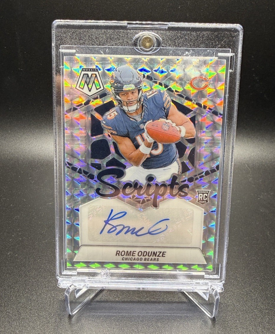 2024 Panini Mosaic Rome Odunze Rookie Scripts RC Rookie Auto #RS-ROE Bears
