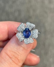 Solid 925 Sterling Silver Natural Emerald Oval Shape Gemstone Women Ring U1