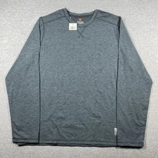 Rugged Elements durable utility t shirt men's large blue long sleeve solid NWT