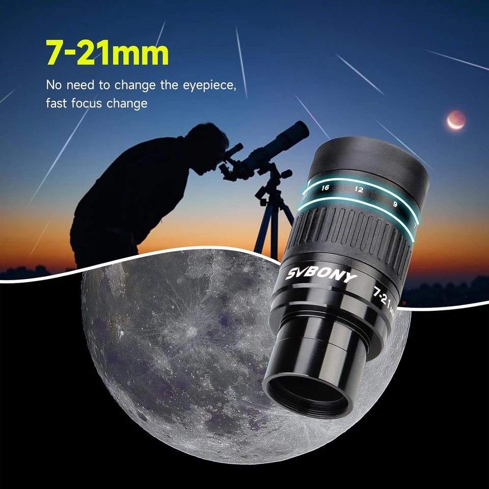 SV135 Telescopio Planetario Oculare Zoom, 7-21Mm Lenti Oculari Con FMC 6 Element - Immagine 2 di 4