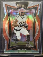 2024 Panini Select - Concourse Chase Brown #18 Silver Prizm Die-Cut