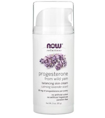 NOW Foods Progesterone Skin Cream, with Yam and Lavender, 85g