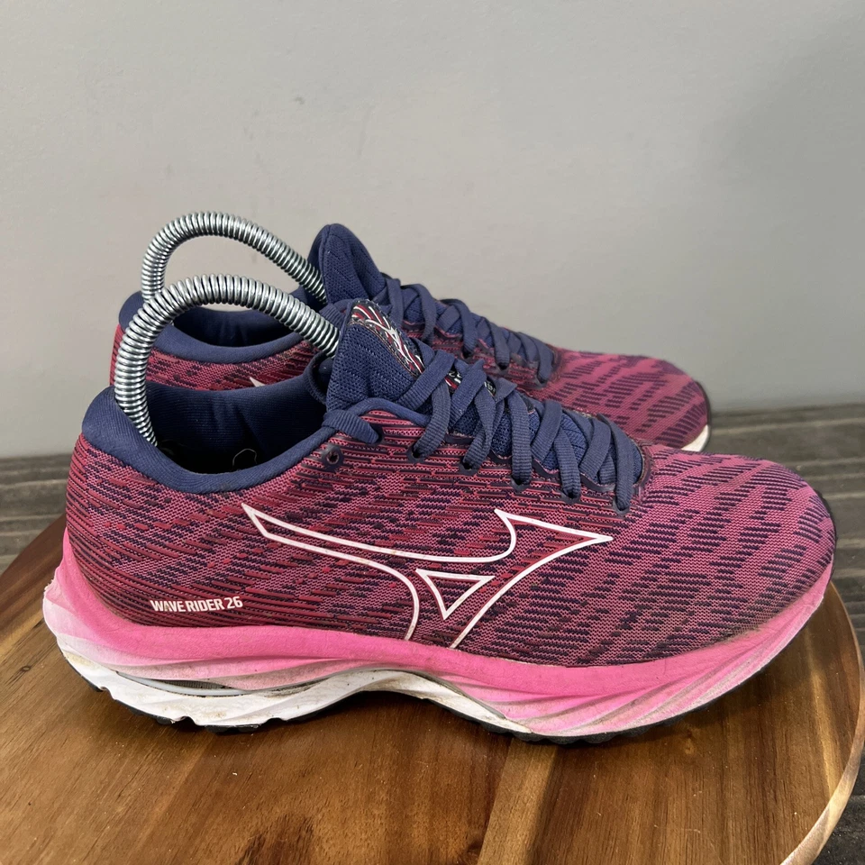 Zapatillas deportivas Mizuno Wave Rider 26 para mujer talla 8 rosa púrpura Foto 3 de 4
