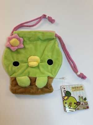 San-x 2008 Vintage Sabo Kappa Rare Plushie Drawstring Bag