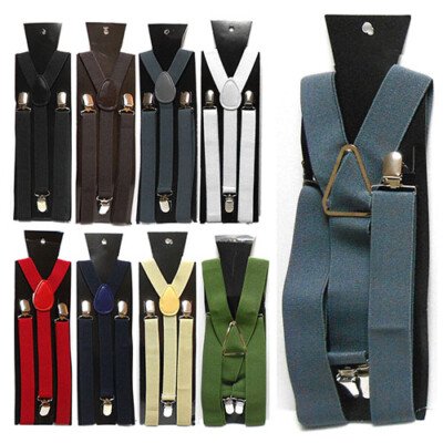 BRETELLE UOMO DONNA ELASTICIZZATE CON CLIP UNISEX REGOLABILI