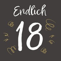 20 Servietten 18Th Birthday Endlich 18 Geburtstag Schwarz Gold Tischdeko 33X33Cm