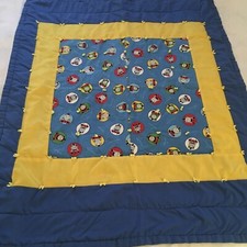 Handmade Thomas the Tank Train Engine Baby Toddler Blanket Quilt