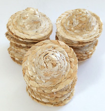 15Pcs Doll Straw Hat Mini Woven Grass Cap DIY Accessories