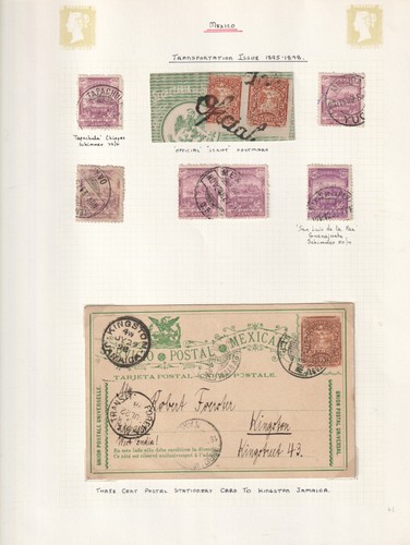 MEXICO +/- 1895 COLLECTION WITH STAMPS AND COVERS 20 SCANS - 1541