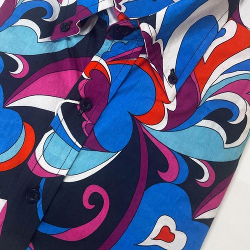 MENS MADCAP RETRO MOD 60s 70s SIXTIES PSYCHEDELIC SHIRT Trip Paisley Surf MC1058 - Picture 5 of 5